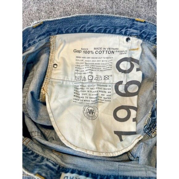 Gap 1969 Jeans Mens 31x30 Blue Slim Straight Light Wash Preppy Stretch Denim - Picture 3 of 8